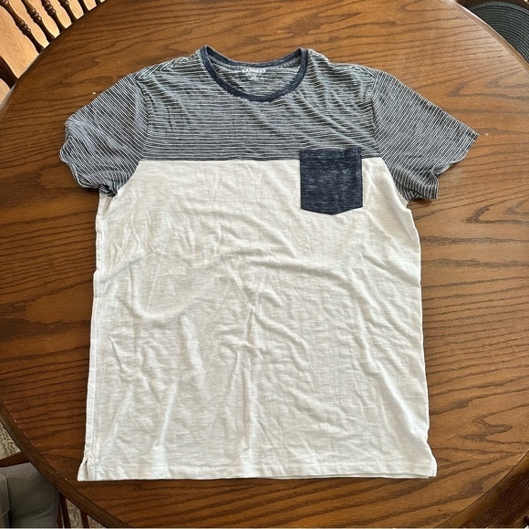 Express Tshirt  Size Large blue and white - Picture 1 of 4